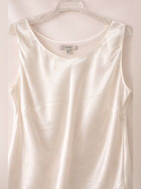 Sejour 100% Silk Shell/Camisole Top- Ivory- Plus Size: 24W